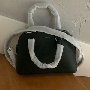 Michael Kors Veronica Medium Dome Satchel Crossbody Black Saffiano LeatherNWT